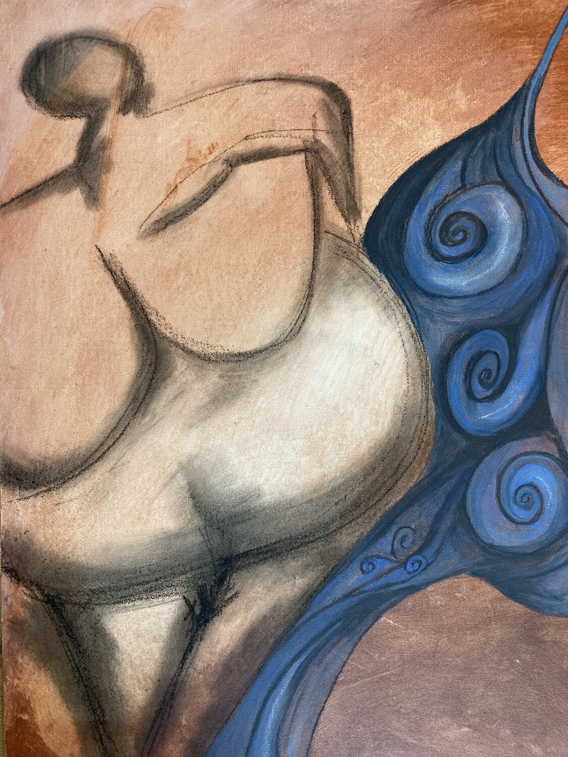 The Goddess at the River Sara-Lena Moellenkamp Origineel schilderij te koop