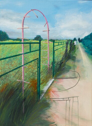 Inbetween - Rose Bower van Susie Wright, Schilderij te koop op Singulart