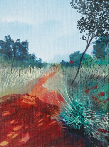 Inbetween - Warm Earth van Susie Wright, Schilderij te koop op Singulart