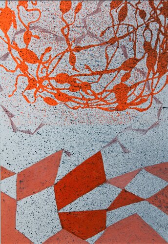 Drift - Toxic orange van Susie Wright, Werk op papier te koop op Singulart