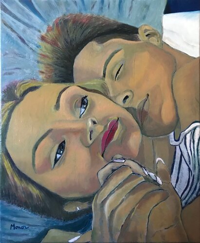 Homme Femme IV by Franck Maunoury, Painting for Sale on Singulart