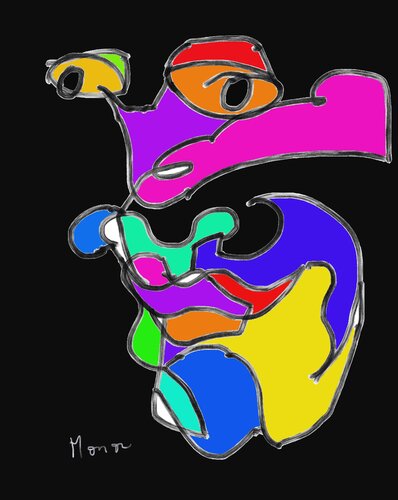 Blind portrait 2 by Franck Maunoury, Digital for Sale on Singulart