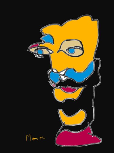 Blind portrait 4 by Franck Maunoury, Digital for Sale on Singulart
