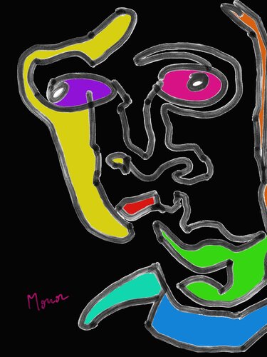 Blind portrait 5 by Franck Maunoury, Digital for Sale on Singulart