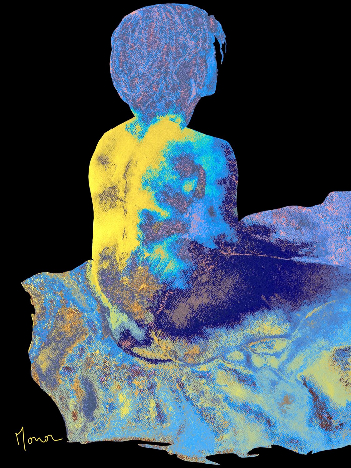 Meditation Franck Maunoury Digital for sale