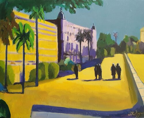 Promenade à Cannes di Michel Phelippeau, Pittura in vendita su Singulart