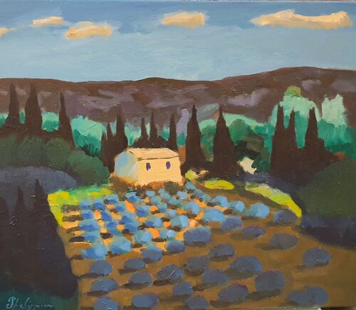 Le mas aux lavandes di Michel Phelippeau, Pittura in vendita su Singulart
