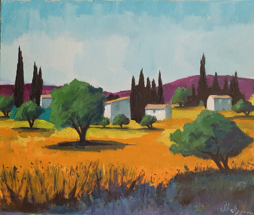 Campagne de Provence van Michel Phelippeau, Schilderij te koop op Singulart