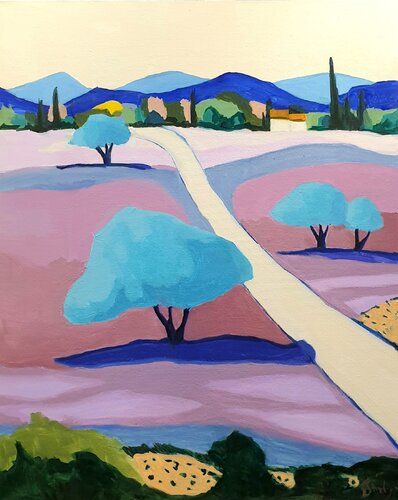 Paysage de campagne di Michel Phelippeau, Pittura in vendita su Singulart
