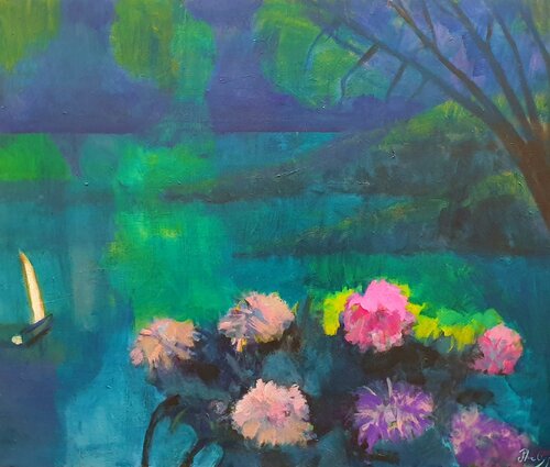 Entre le crépuscule et l'aube de Michel Phelippeau, Pintura a la venta en Singulart
