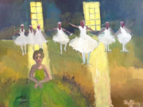 La ballerine verte de Michel Phelippeau, Pintura a la venta en Singulart