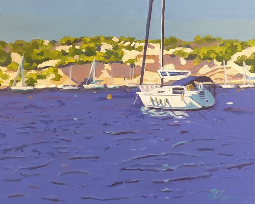 La grande bleue by Michel Phelippeau, Painting for Sale on Singulart