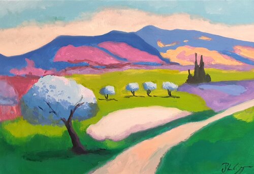 Paysage intime by Michel Phelippeau, Painting for Sale on Singulart