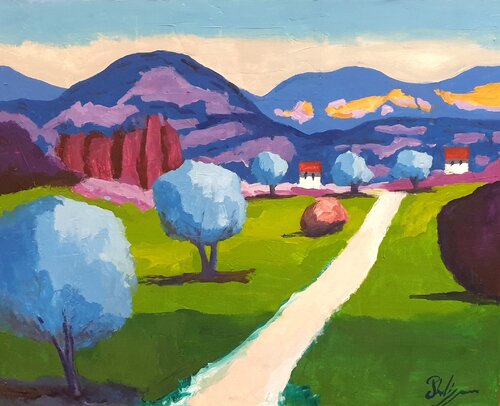 Magie de paysage par Michel Phelippeau, Peinture en vente sur Singulart
