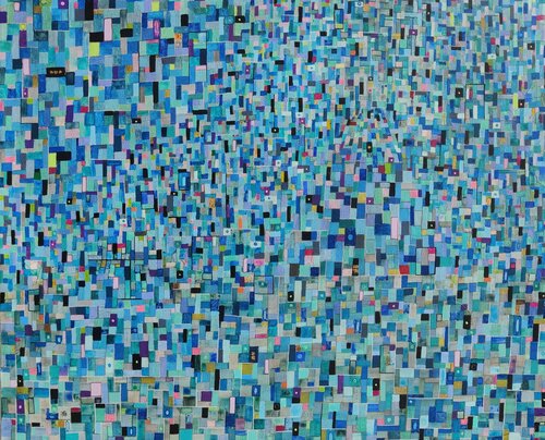 Pixels bleus di Christine Fiala, Altri media in vendita su Singulart