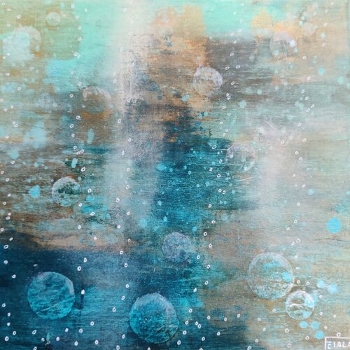 Bulles Bleues di Christine Fiala, Pittura in vendita su Singulart
