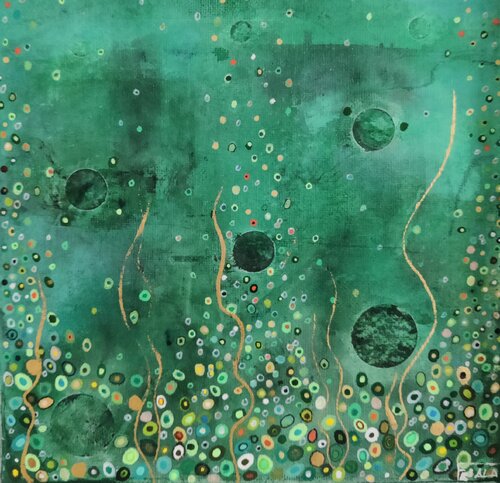 Bulles Bleues de Christine Fiala, Pintura a la venta en Singulart