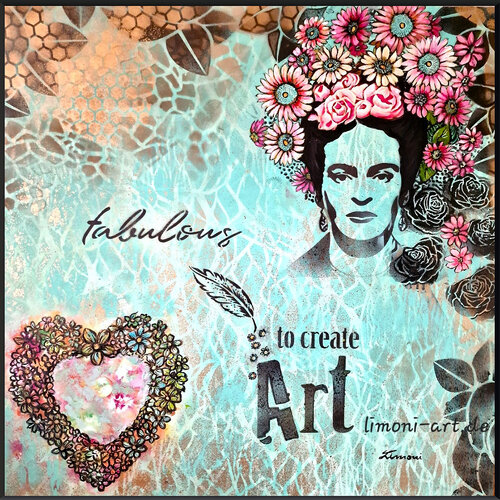 Frida (mit Rahmen) van Monika Linard, Schilderij te koop op Singulart