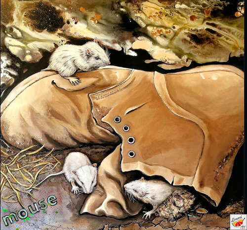 Mouse (mit Rahmen) by Monika Linard, Painting for Sale on Singulart