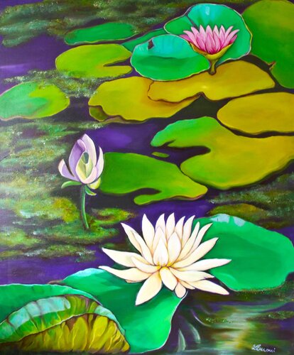 Seerosen by Monika Linard, 회화 for Sale on Singulart