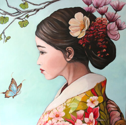 Geisha von Monika Linard, Malerei kaufen auf Singulart