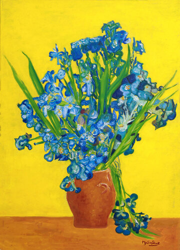"Fiori in vaso Iris  Van Gogh" von My Sunshine, Malerei kaufen auf Singulart