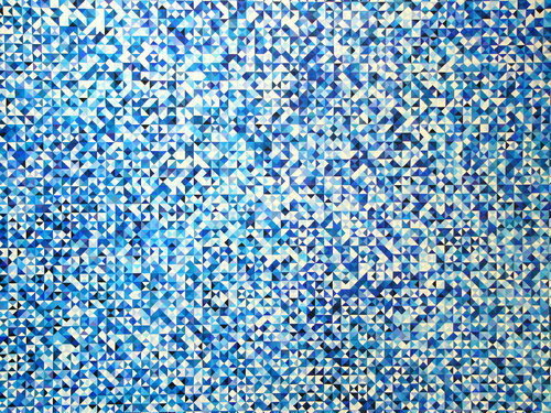 Blaue Dreiecke par Wolfgang Eberhardt, Peinture en vente sur Singulart