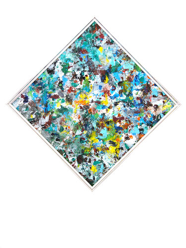 Farbkomposition o.T, diagonal van Wolfgang Eberhardt, Schilderij te koop op Singulart