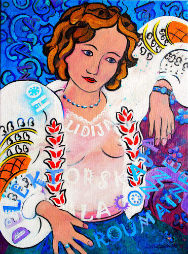 Die rumänische Bluse, Lidija Delektorskaja (nach Matisse) von Wolfgang Eberhardt, Malerei kaufen auf Singulart