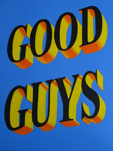 Good Guys - Bad Boys, Titelbild der 20 teiligen Serie, by Wolfgang Eberhardt, Painting for Sale on Singulart