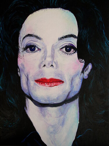 Michael Jackson, aus der 20 teiligen Serie "Good Guys - Bad Boys" par Wolfgang Eberhardt, Peinture en vente sur Singulart