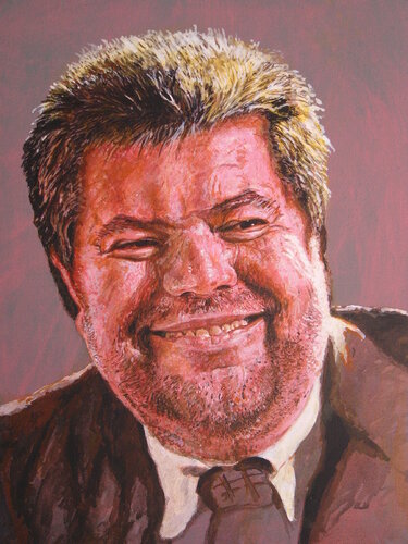 Kurt Beck, aus der 20 teiligen Serie "Good Guys - Bad Boys" van Wolfgang Eberhardt, Schilderij te koop op Singulart