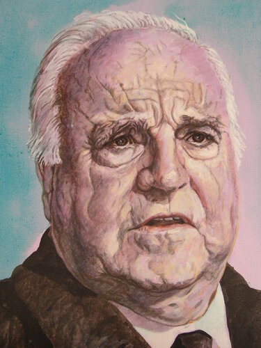 Helmut Kohl, aus der 20 teiligen Serie "Good Guys - Bad Boys" van Wolfgang Eberhardt, Schilderij te koop op Singulart