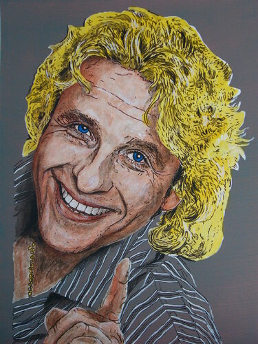 Thomas Gotschalk, aus der 20 teiligen Serie "Good Guys - Bad Boys" van Wolfgang Eberhardt, Schilderij te koop op Singulart