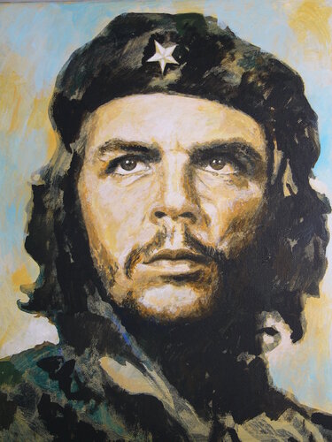Che Guevara, aus der 20 teiligen Serie "Good Guys - Bad Boys" de Wolfgang Eberhardt, Pintura a la venta en Singulart