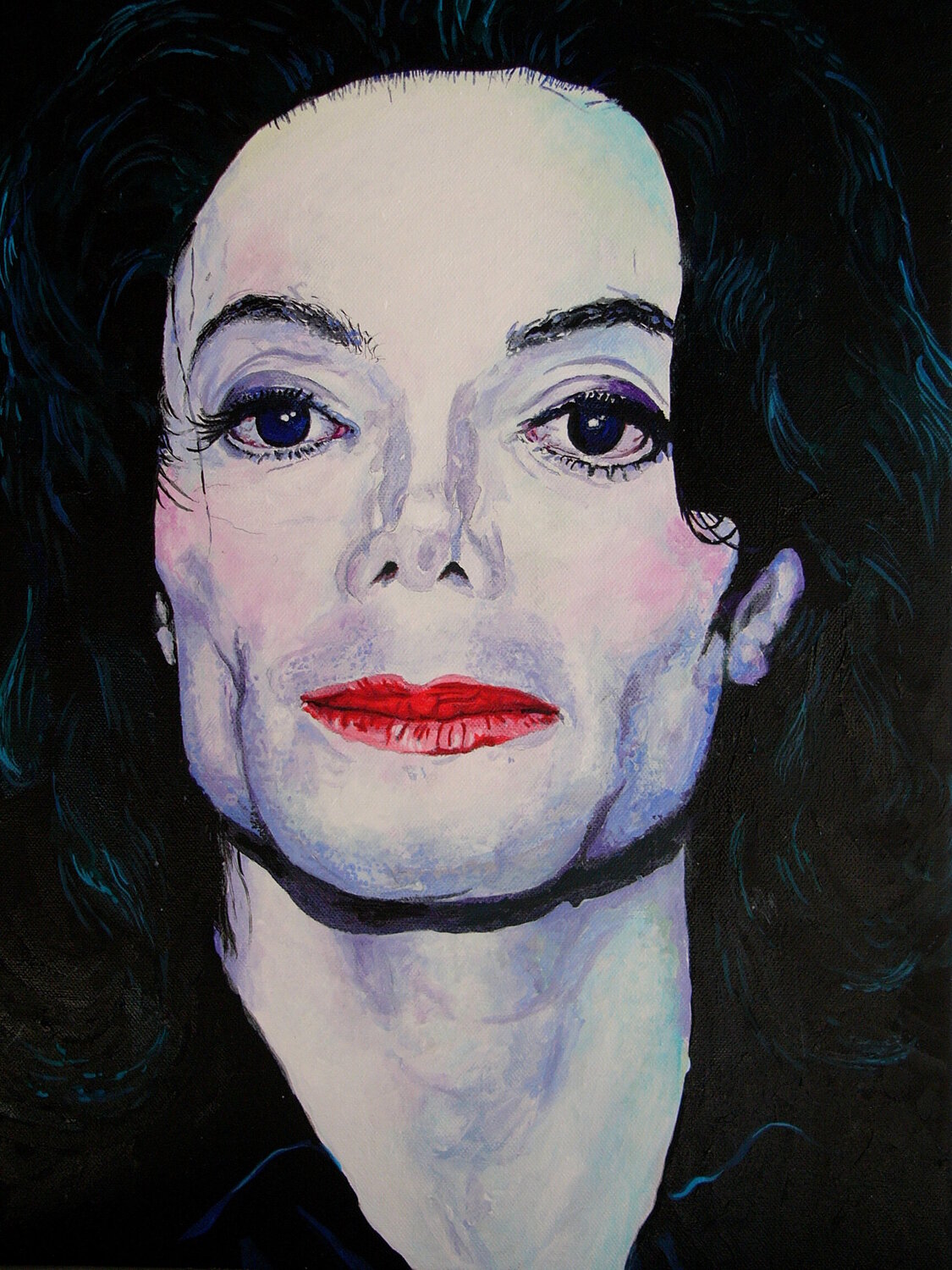 Michael Jackson, aus der 20 teiligen Serie "Good Guys - Bad Boys" Wolfgang Eberhardt Originalgemälde zu verkaufen