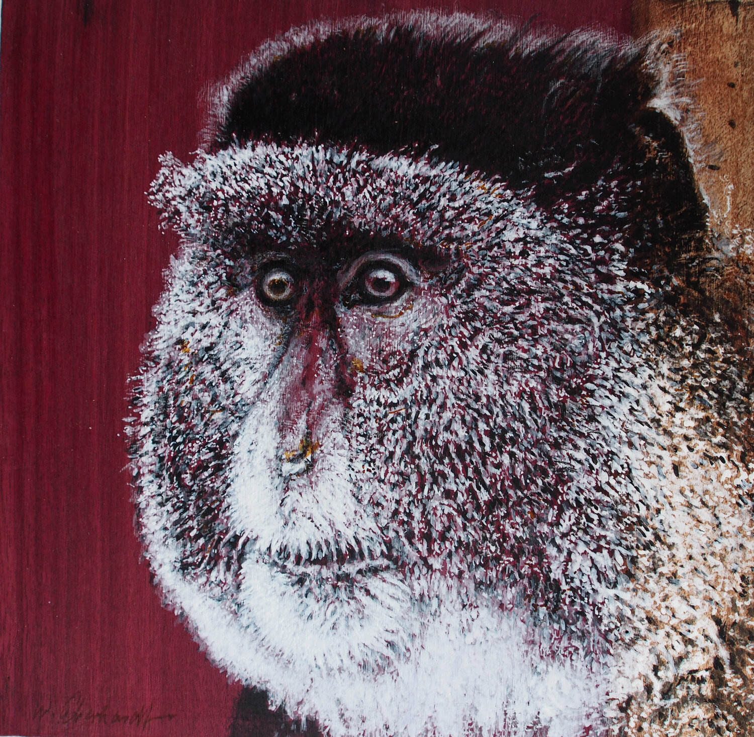 Affe, Eingeborener 2, Diptychon Wolfgang Eberhardt