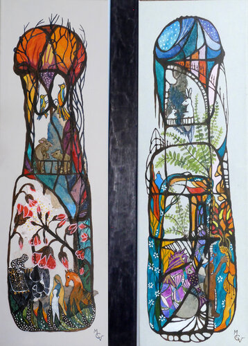 1001 balcons van Valentine Carre, Schilderij te koop op Singulart