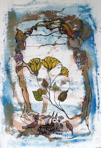 Les Lotus di Valentine Carre, Pittura in vendita su Singulart