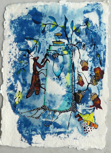 Vanité à la mante religieuse van Valentine Carre, Schilderij te koop op Singulart