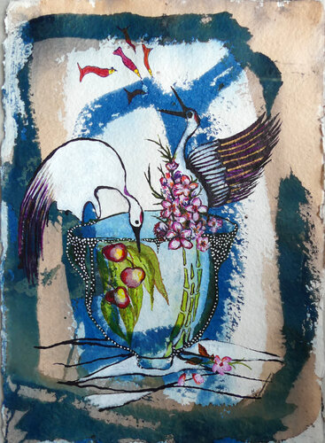Vanité aux grues van Valentine Carre, Schilderij te koop op Singulart