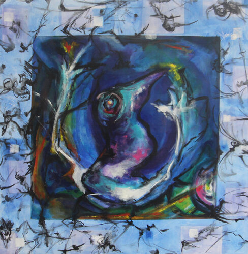 La Colombe de la Paix van Valentine Carre, Schilderij te koop op Singulart