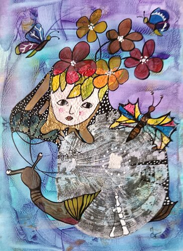 L'escargot by Valentine Carre, Work on Paper for Sale on Singulart