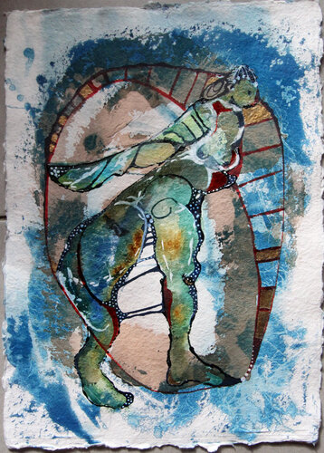 Die Libelle, ma Demoiselle par Valentine Carre, Peinture en vente sur Singulart