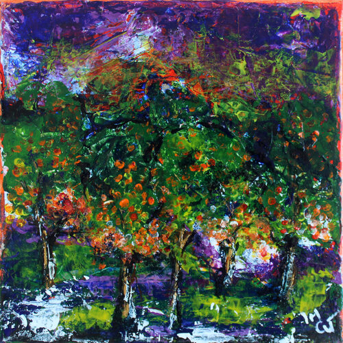 Game 10 Champ d'orangers di Valentine Carre, Pittura in vendita su Singulart