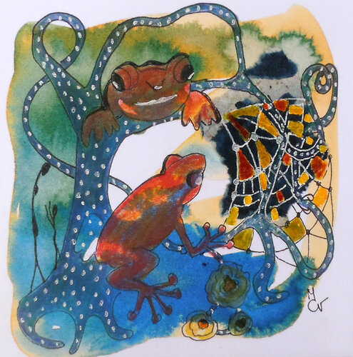 Les Grenouilles by Valentine Carre, 소묘 for Sale on Singulart
