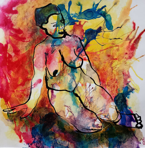 Femme assise von Valentine Carre, Werk auf Papier kaufen auf Singulart