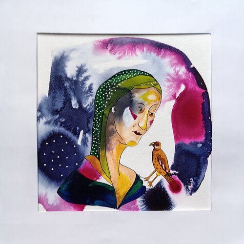 Femme à la buse Valentine Carre
