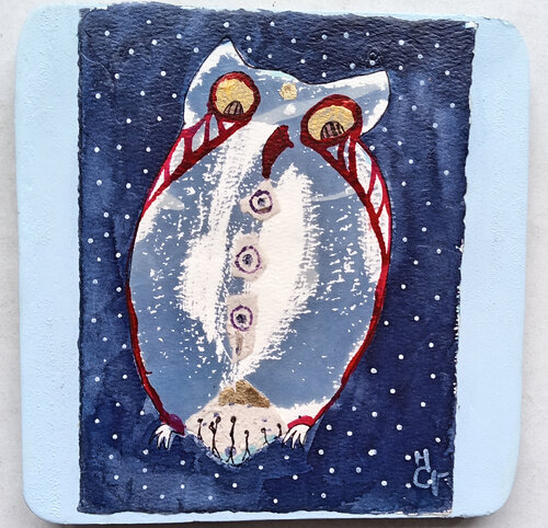 Hibou de Valentine Carre, Obra en papel a la venta en Singulart