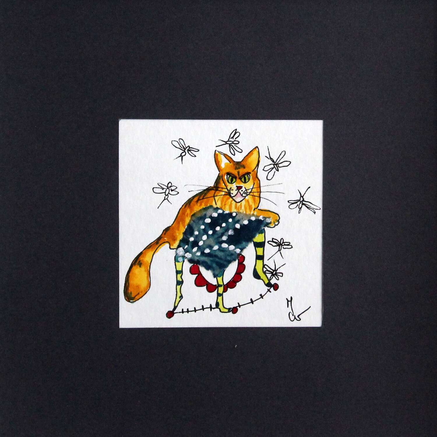 Chat aux libellules Valentine Carre